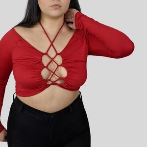 Long sleeve crop top